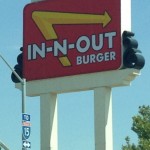 Road Tripping - our first in - n - out burger, not bad.